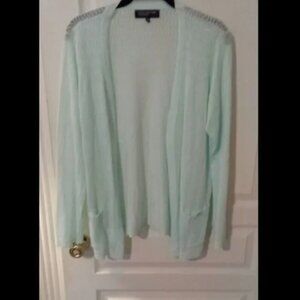 Mint Green Open Front Sweater NWOT